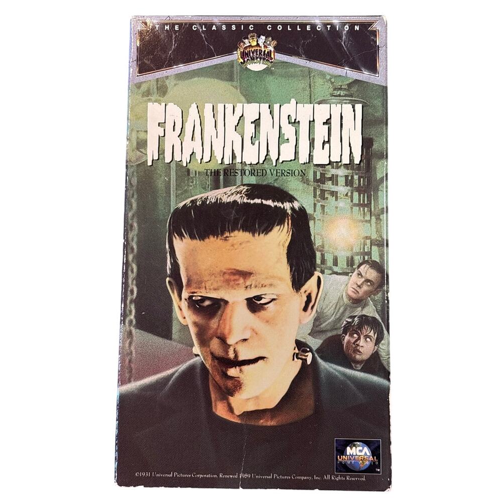 MCA Universal Frankenstein: The Restored Version VHS (1931) Horror Boris Karloff